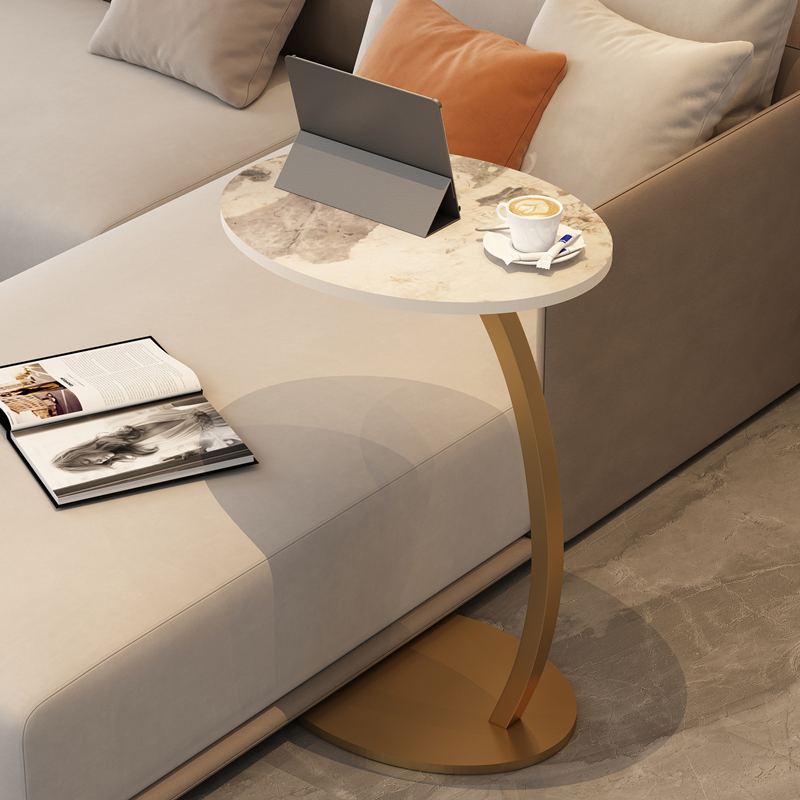 Nordic Oval Rock Slab Side Table - Image 3