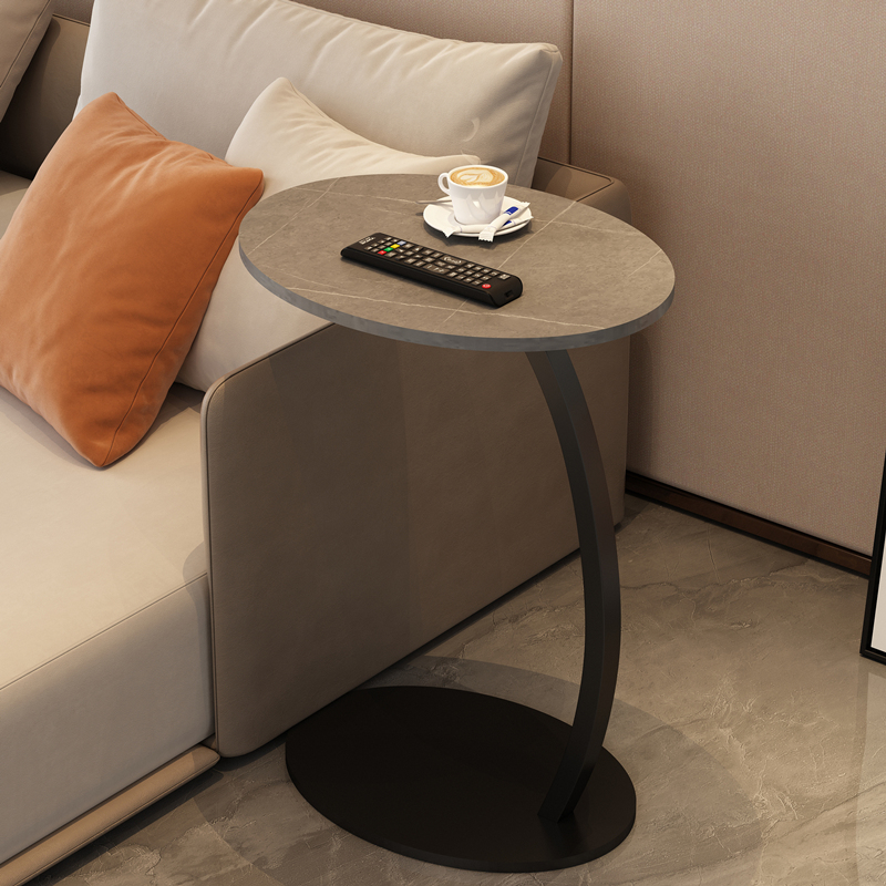 Nordic Oval Rock Slab Side Table