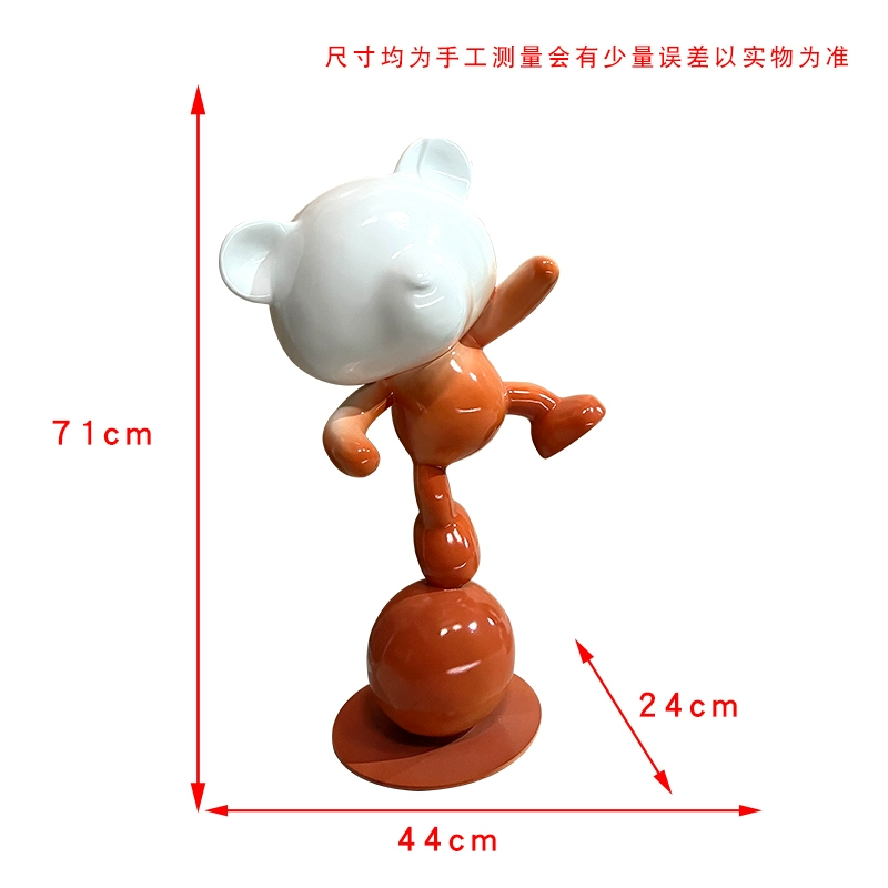 Balloon Bear Art Sculpture – Light Luxury Cartoon Décor for Living Room & Entrance - Image 12