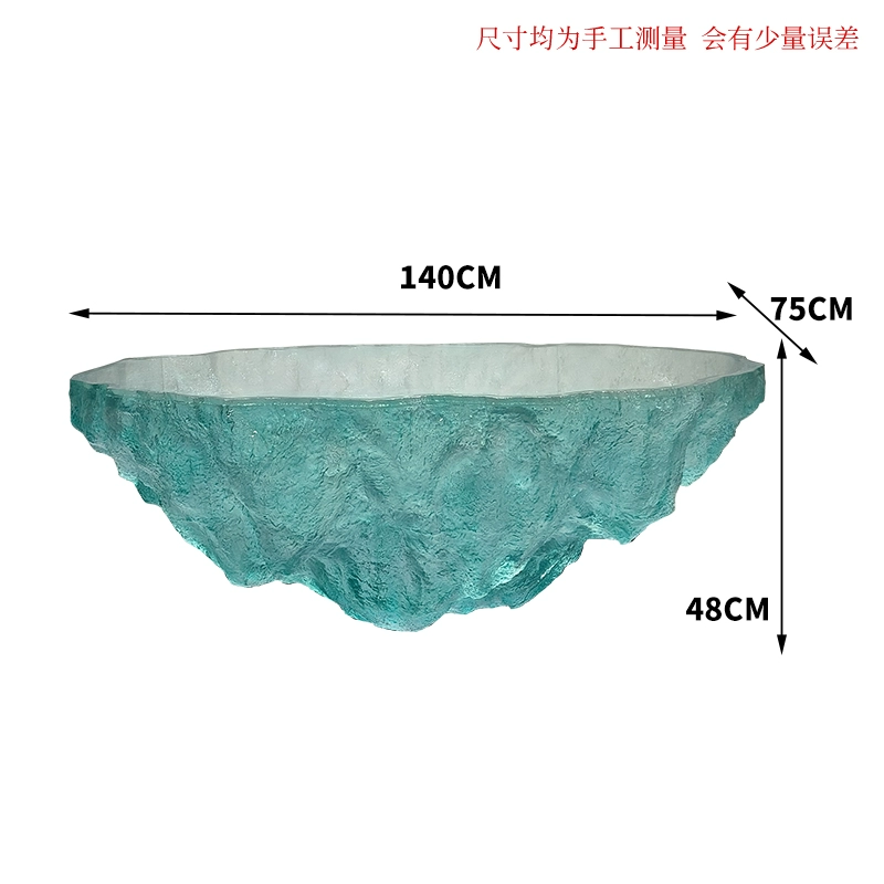 Ocean Heart Round Resin Table – Modern Light Luxury Tea Table for Villa & Hotel - Image 22