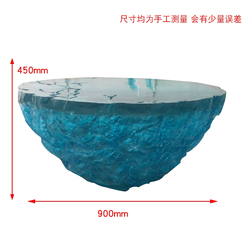 Ocean Heart Round Resin Table – Modern Light Luxury Tea Table for Villa & Hotel - Image 13