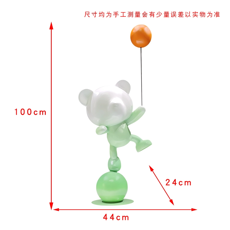 Balloon Bear Art Sculpture – Light Luxury Cartoon Décor for Living Room & Entrance - Image 7