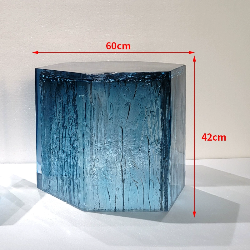 Ocean Heart Round Resin Table – Modern Light Luxury Tea Table for Villa & Hotel - Image 32