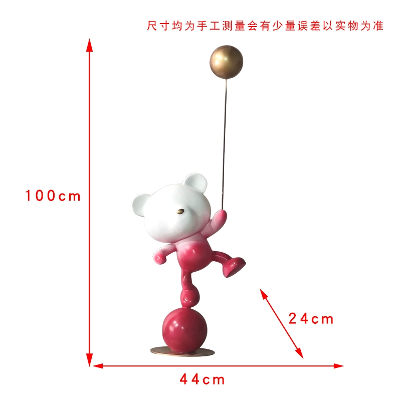 Balloon Bear Art Sculpture – Light Luxury Cartoon Décor for Living Room & Entrance - Image 11