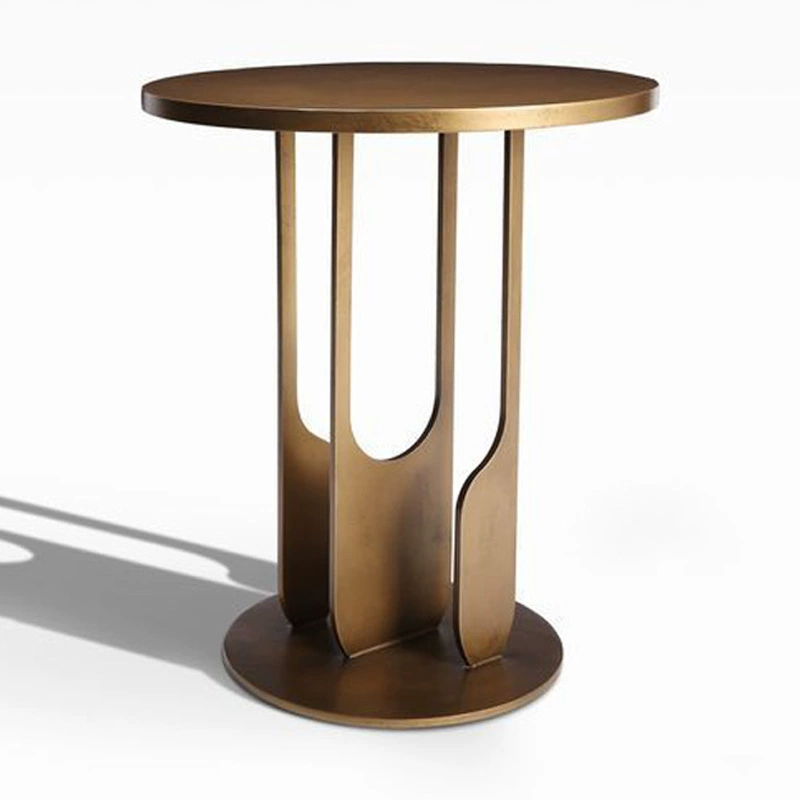 Italian Modern Round Side Table – Light Luxury Stainless Steel Design - Image 7