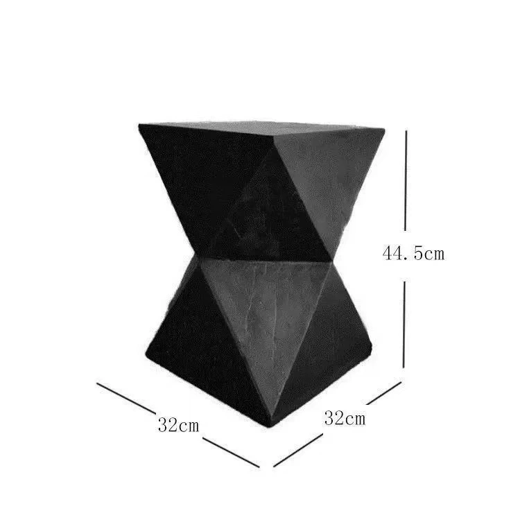 Nordic Imitation Wood Grain Side Table – Minimalist Magnesium Oxide Art Piece - Image 12