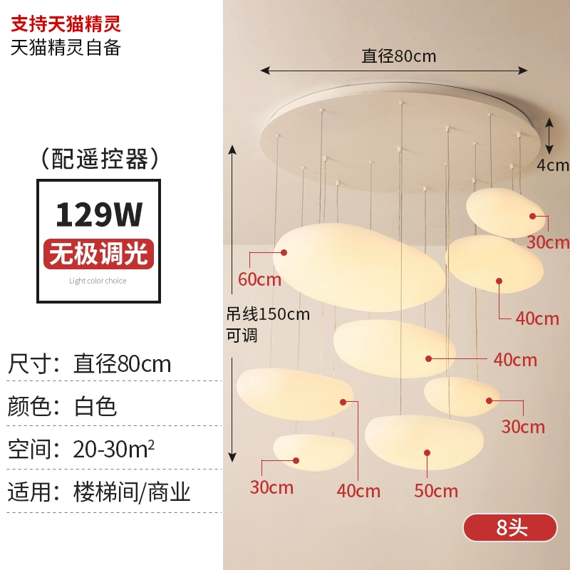 Large Loft-Style Pendant Chandelier – Modern Floating Stairwell Light - Image 17