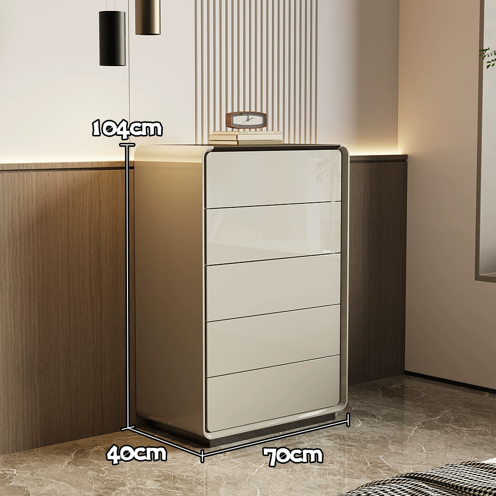 Italian Light Luxury Chest Cabinet – Minimalist Solid Wood Storage Unit - Image 7