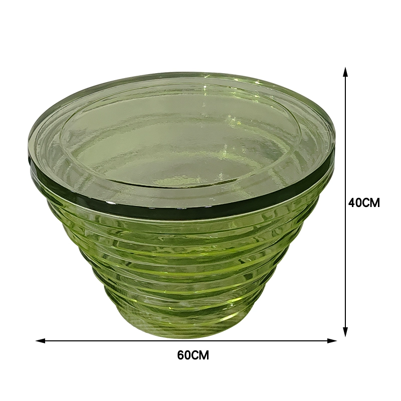 Ocean Heart Round Resin Table – Modern Light Luxury Tea Table for Villa & Hotel - Image 26