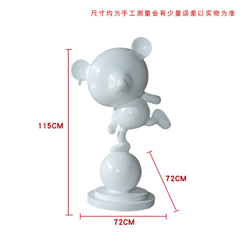 Balloon Bear Art Sculpture – Light Luxury Cartoon Décor for Living Room & Entrance - Image 15