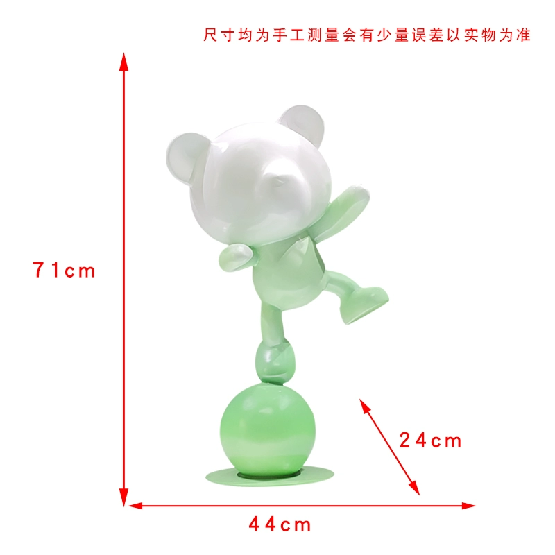 Balloon Bear Art Sculpture – Light Luxury Cartoon Décor for Living Room & Entrance - Image 6