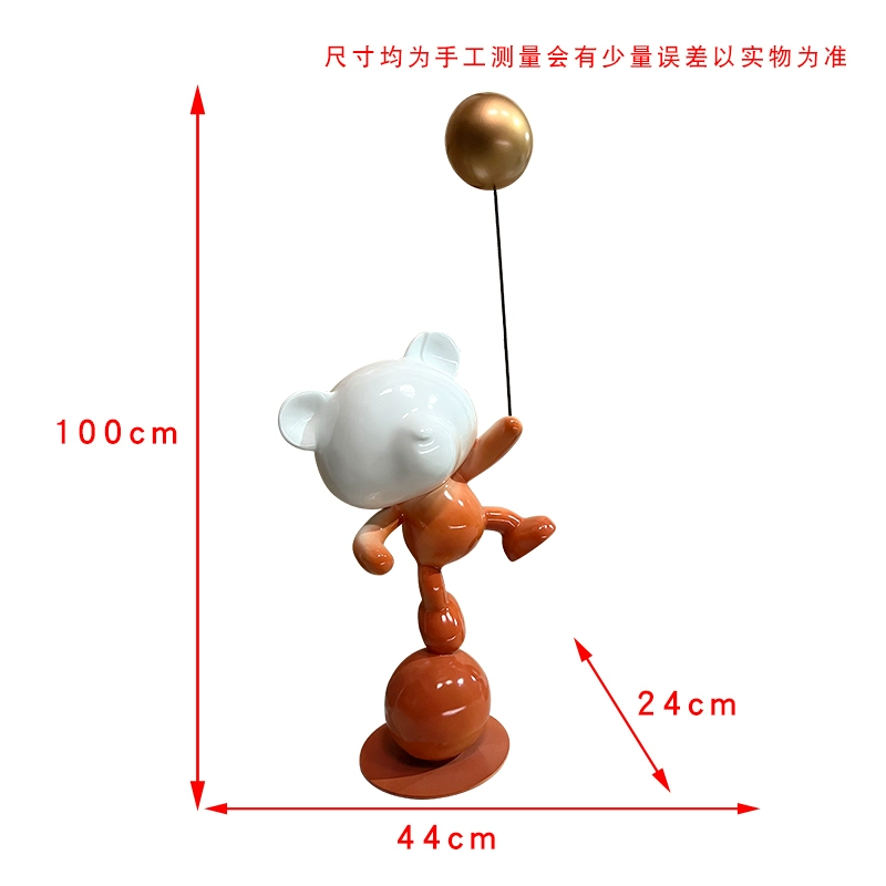 Balloon Bear Art Sculpture – Light Luxury Cartoon Décor for Living Room & Entrance - Image 13