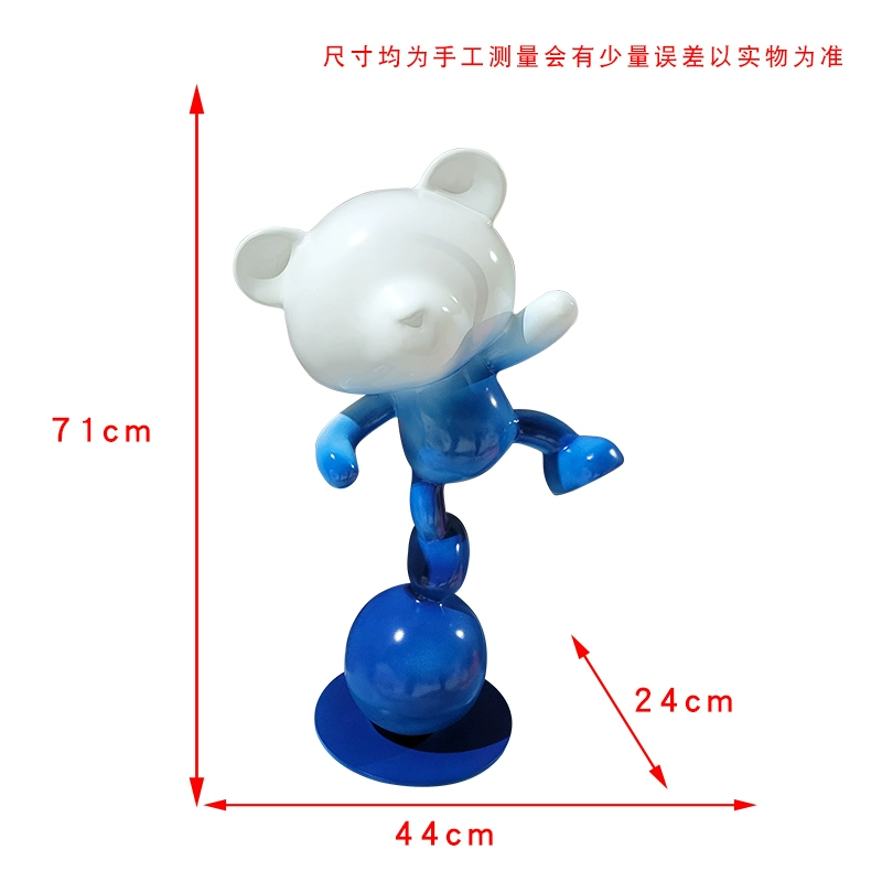 Balloon Bear Art Sculpture – Light Luxury Cartoon Décor for Living Room & Entrance - Image 8