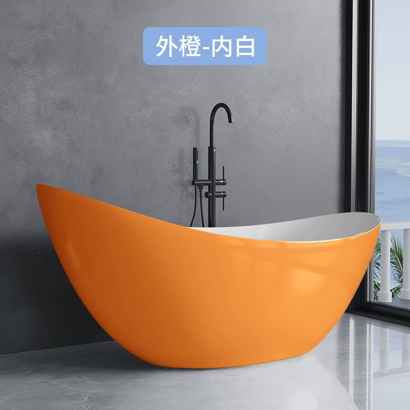 European-Style Moon Bathtub – Thin-Edged Freestanding Acrylic Tub for Homes & Hotels - Image 9