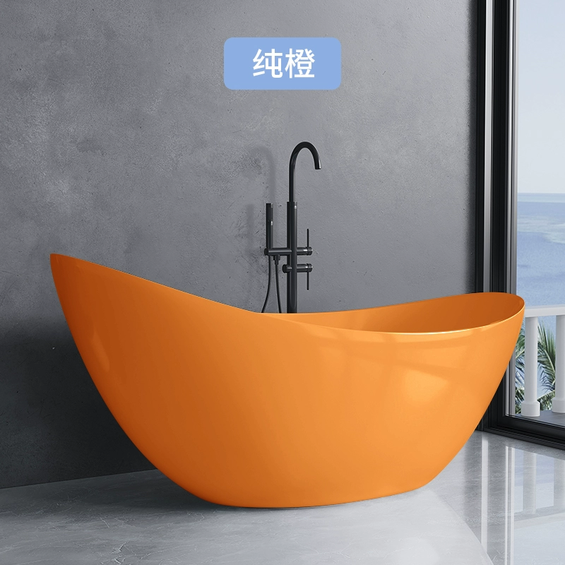 European-Style Moon Bathtub – Thin-Edged Freestanding Acrylic Tub for Homes & Hotels - Image 10