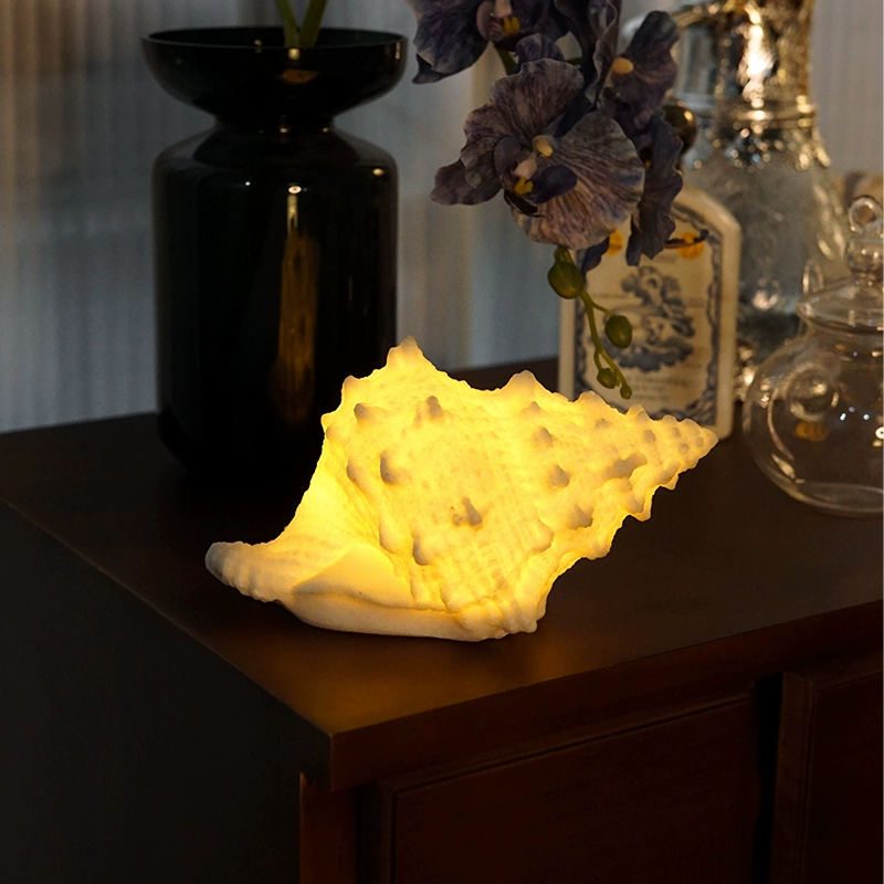 Shell & Conch Ambient Night Light – Creative Ocean-Inspired Bedroom Décor - Image 6