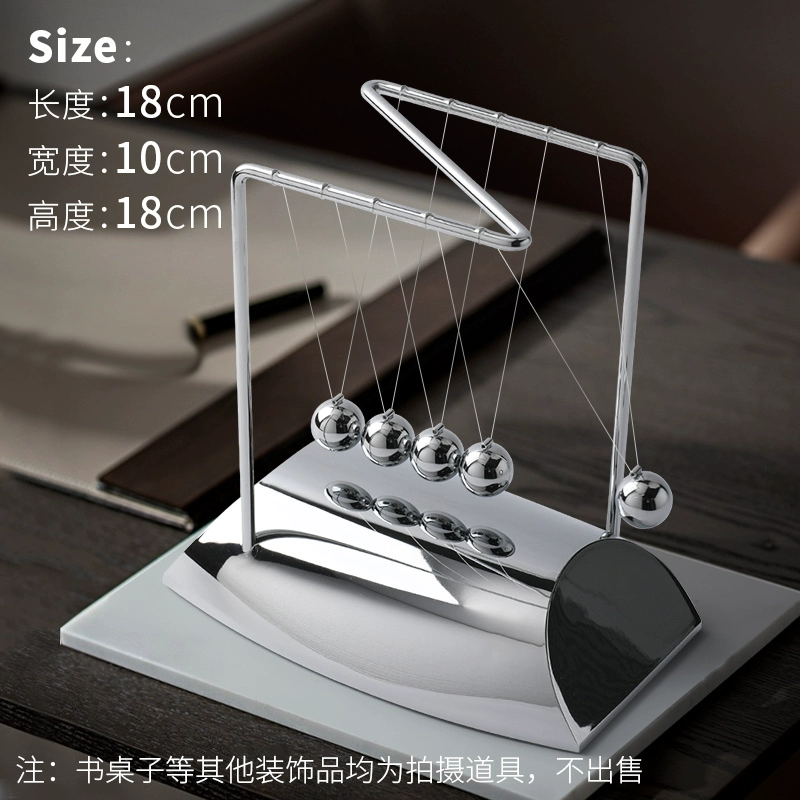 Newton’s Cradle Motion Sculpture – Decompression Desk Ornament for Office & Study - Image 5