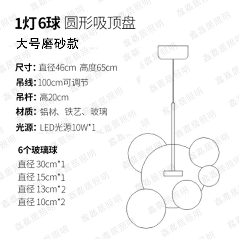 Nordic Bubble Glass Chandelier – Creative Postmodern Mickey-Style Pendant Light - Image 22