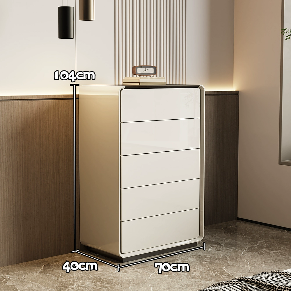 Italian Light Luxury Chest Cabinet – Minimalist Solid Wood Storage Unit - Image 11