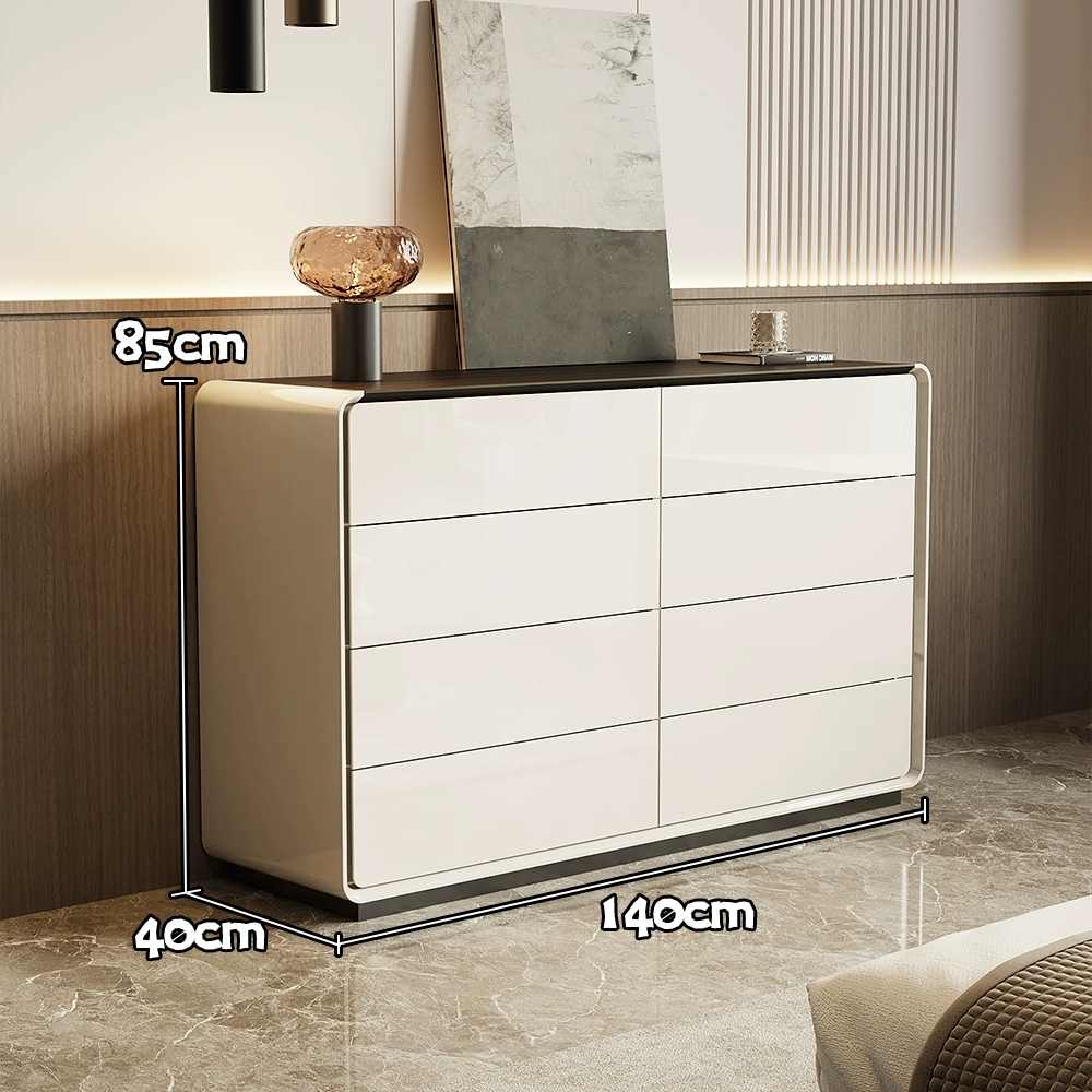 Italian Light Luxury Chest Cabinet – Minimalist Solid Wood Storage Unit - Image 12