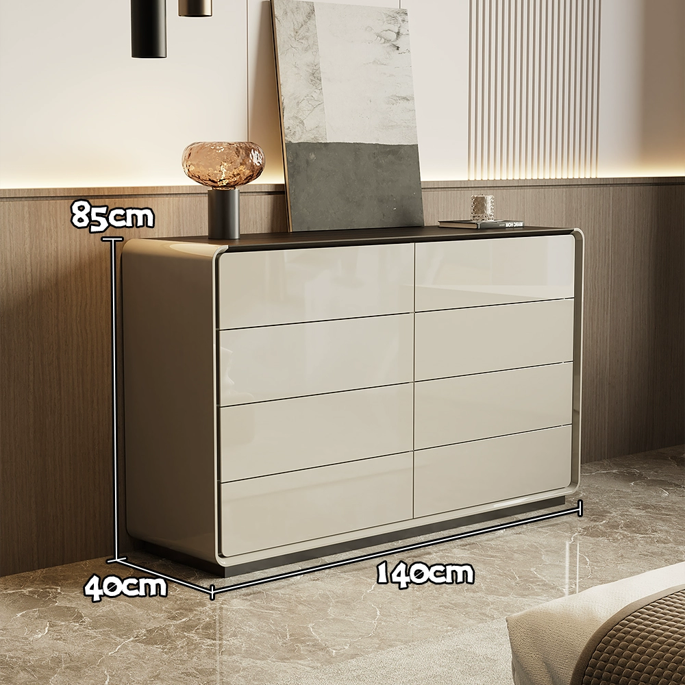 Italian Light Luxury Chest Cabinet – Minimalist Solid Wood Storage Unit - Image 8