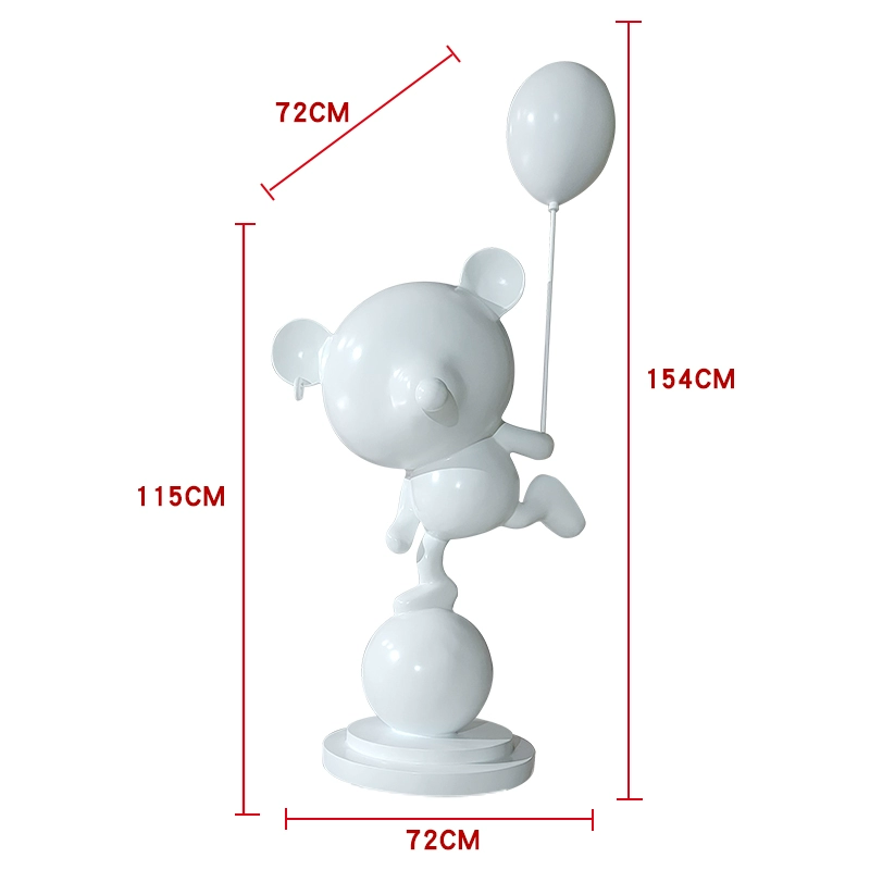 Balloon Bear Art Sculpture – Light Luxury Cartoon Décor for Living Room & Entrance - Image 16