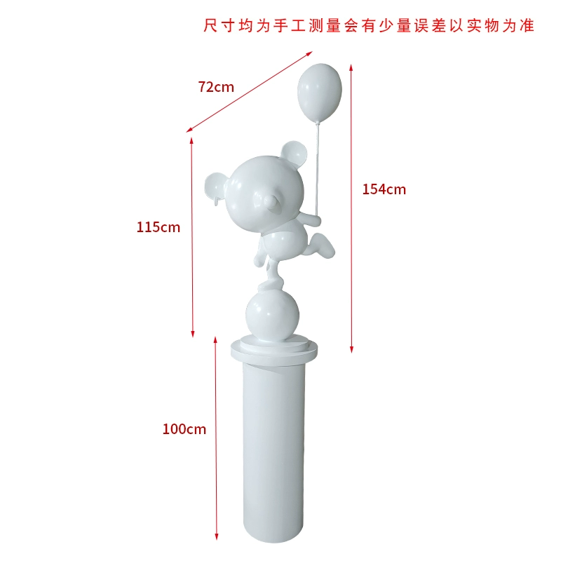 Balloon Bear Art Sculpture – Light Luxury Cartoon Décor for Living Room & Entrance - Image 17