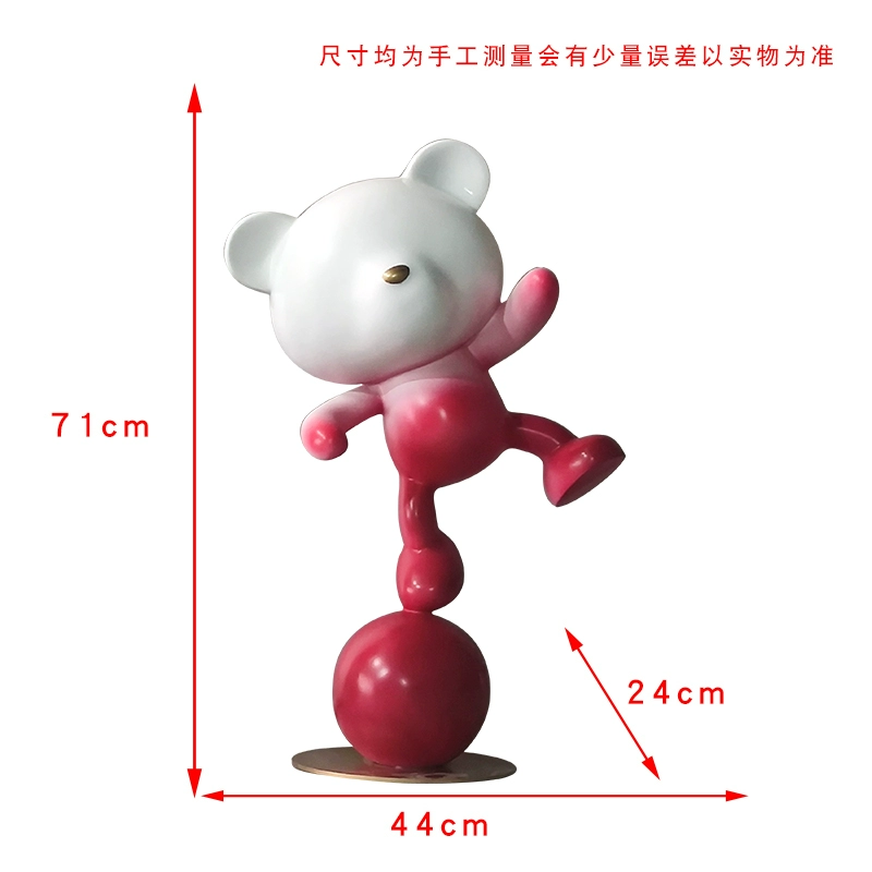 Balloon Bear Art Sculpture – Light Luxury Cartoon Décor for Living Room & Entrance - Image 10