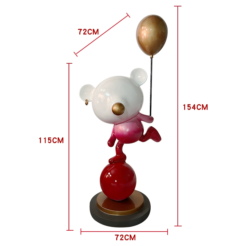 Balloon Bear Art Sculpture – Light Luxury Cartoon Décor for Living Room & Entrance - Image 14