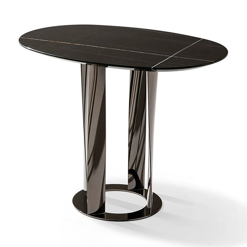 Italian Modern Round Side Table – Light Luxury Stainless Steel Design - Image 9