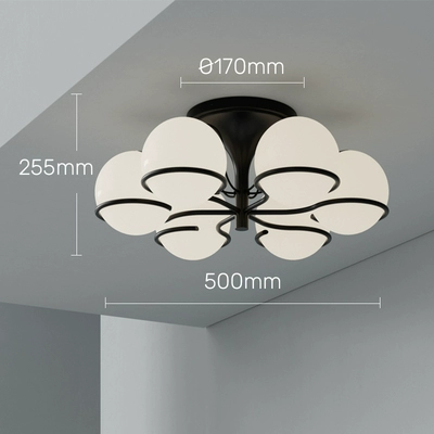 Nordic Art Glass Ball Chandelier - Image 7