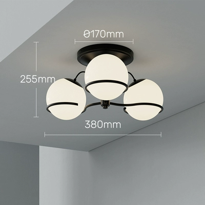 Nordic Art Glass Ball Chandelier - Image 6