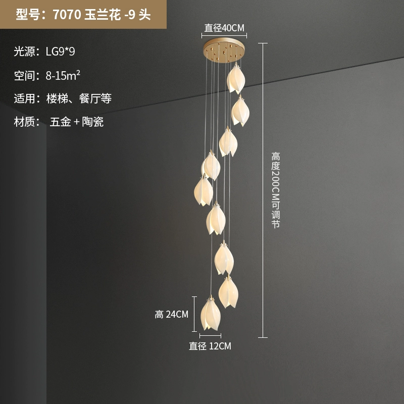 Pasha Nordic postmodern luxury crystal chandelier - Image 17