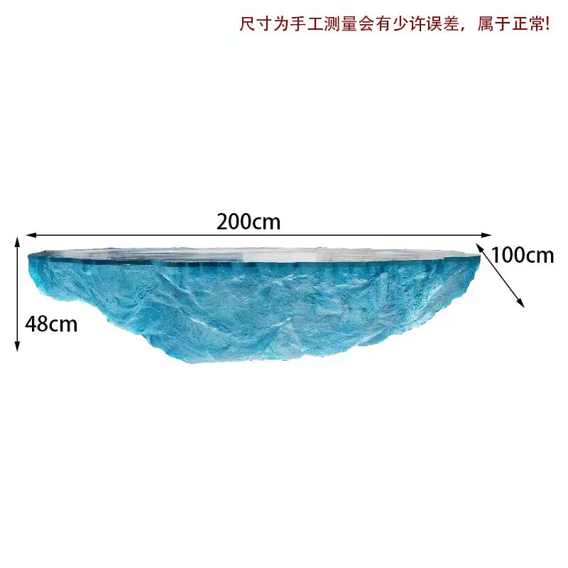 Ocean Heart Round Resin Table – Modern Light Luxury Tea Table for Villa & Hotel - Image 23