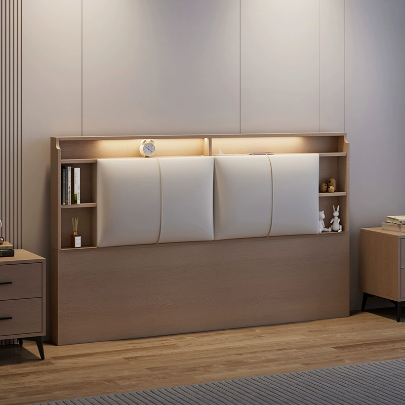 Solid Wood Floor-Standing Headboard – Ecological Leather Soft Backrest for Tatami - Image 8