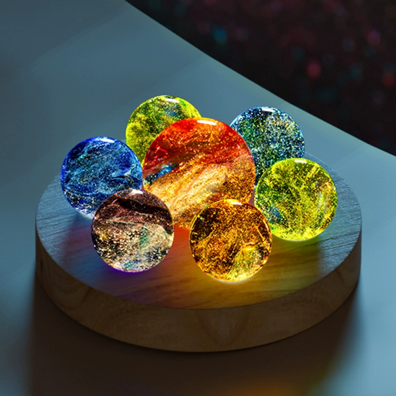 Colorful Glazed Crystal Ball Light – High-End Desktop Ornament & Gift - Image 4