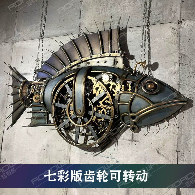 Steampunk Mechanical Fish Wall Art – Retro Industrial Metal Wall Hanging - Image 7