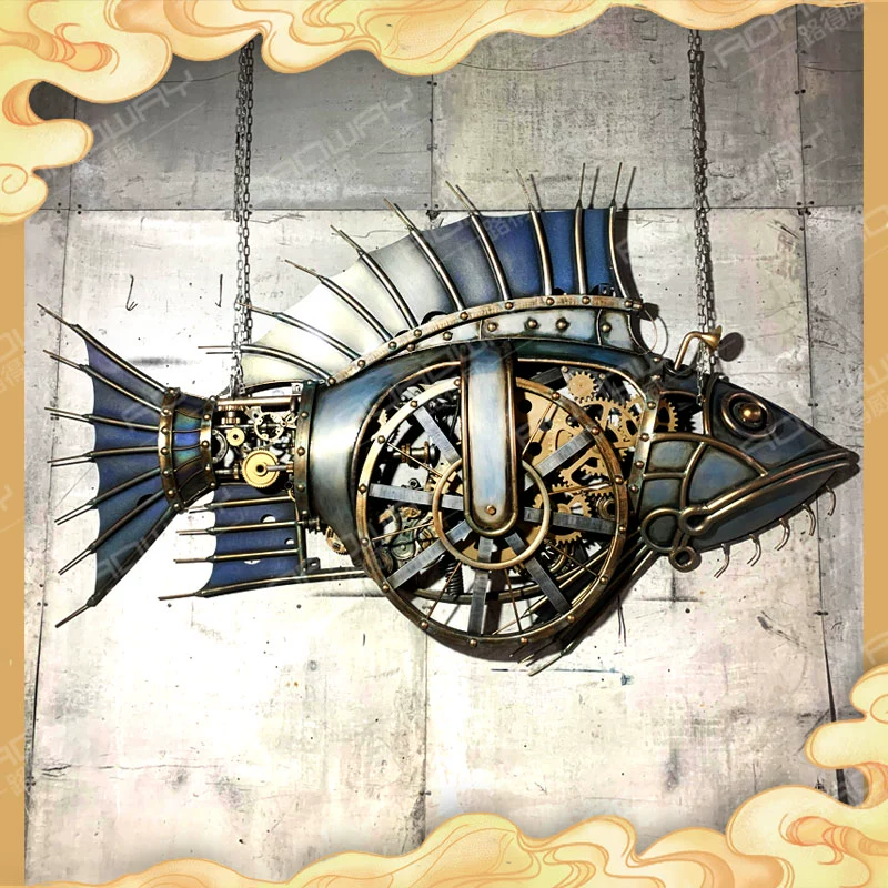 Steampunk Mechanical Fish Wall Art – Retro Industrial Metal Wall Hanging - Image 9