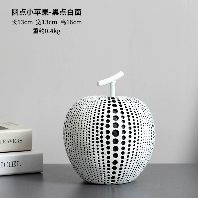 Abstract Polka Dot Apple Ornaments – Light Luxury Art Décor for Living & Study - Image 3