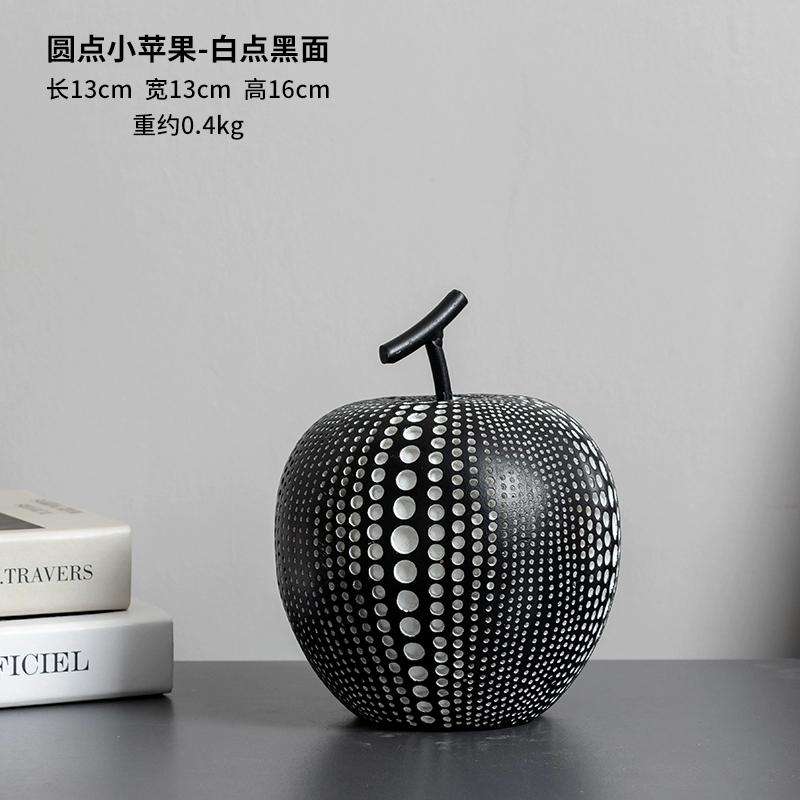 Abstract Polka Dot Apple Ornaments – Light Luxury Art Décor for Living & Study - Image 4