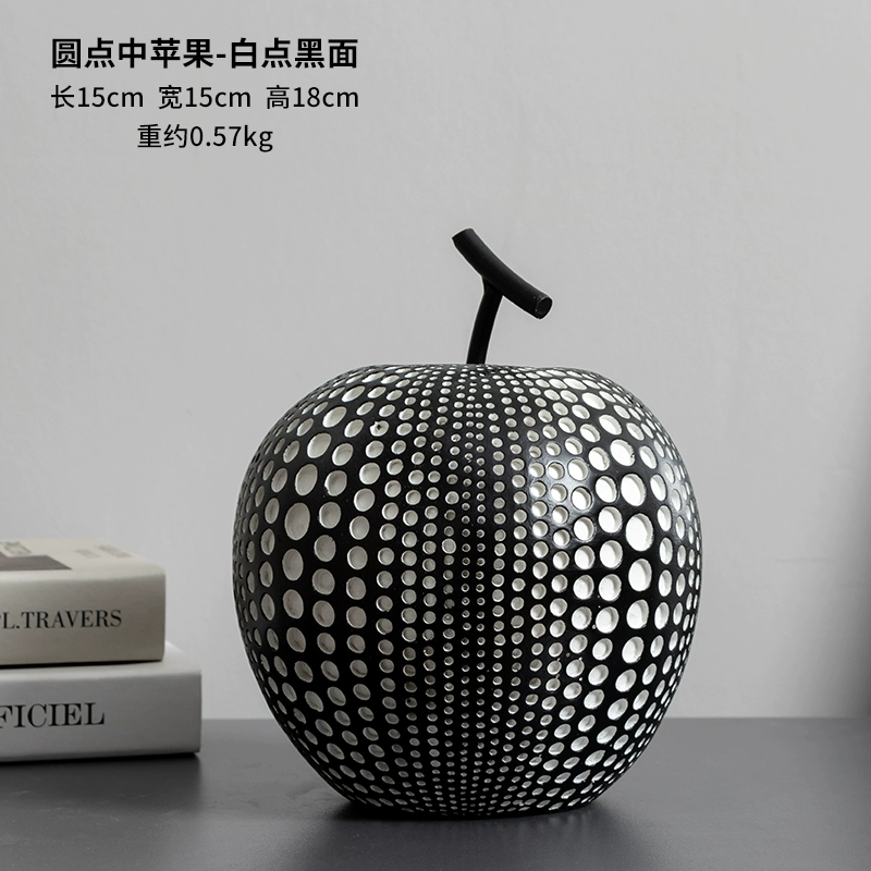 Abstract Polka Dot Apple Ornaments – Light Luxury Art Décor for Living & Study - Image 5