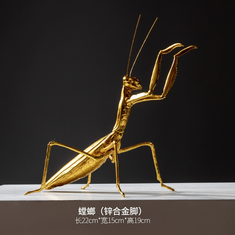 European light luxury simulated golden cricket insect ornament model room study creative designer table soft decoration - Image 7