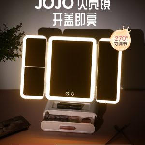 Smart LED Folding Makeup Mirror with Touch Light