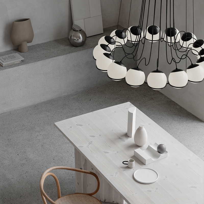 Nordic Art Glass Ball Chandelier - Image 4