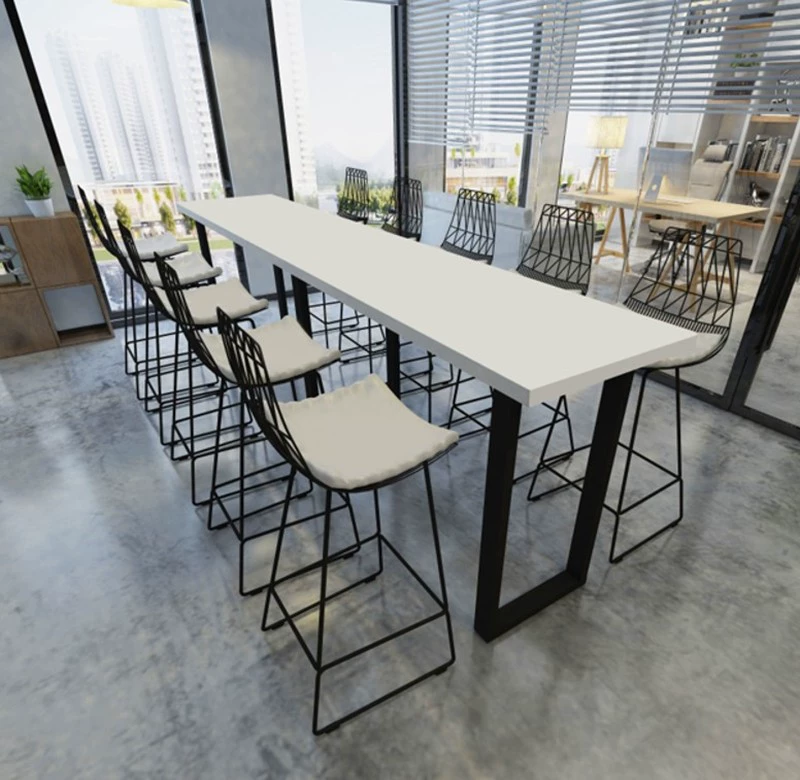 Nordic Solid Wood Bar Table Set – Light Luxury Wall-Mount Dining for Small Spaces - Image 3