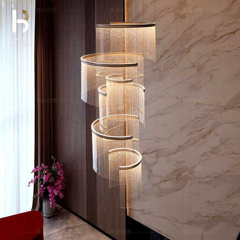 Spiral Duplex Villa Chandelier – Light Luxury Custom Ceiling Lamp - Image 5