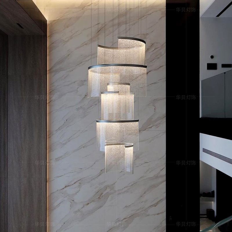 Spiral Duplex Villa Chandelier – Light Luxury Custom Ceiling Lamp - Image 3