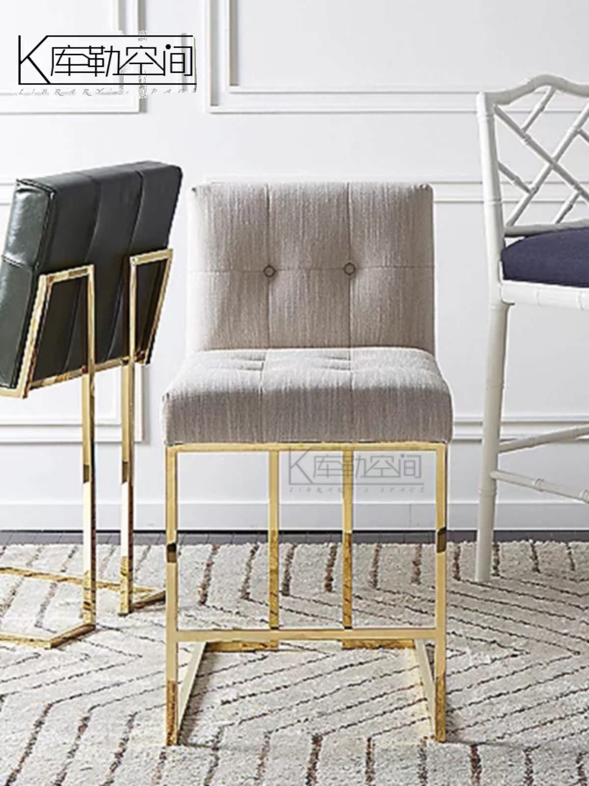 Light Luxury Metal Frame Lounge Chair - Image 2