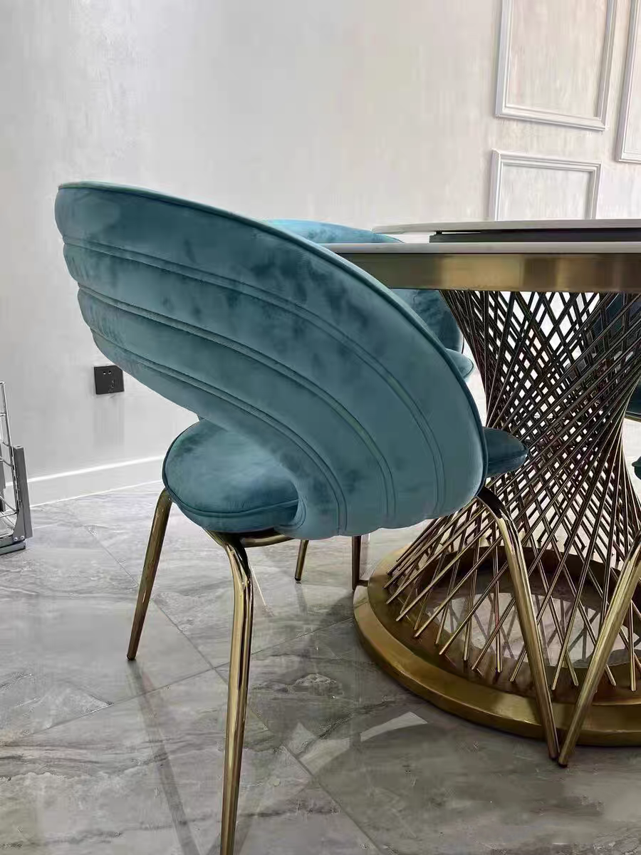 Italian Minimalist Rainbow Dining Chair - Image 4