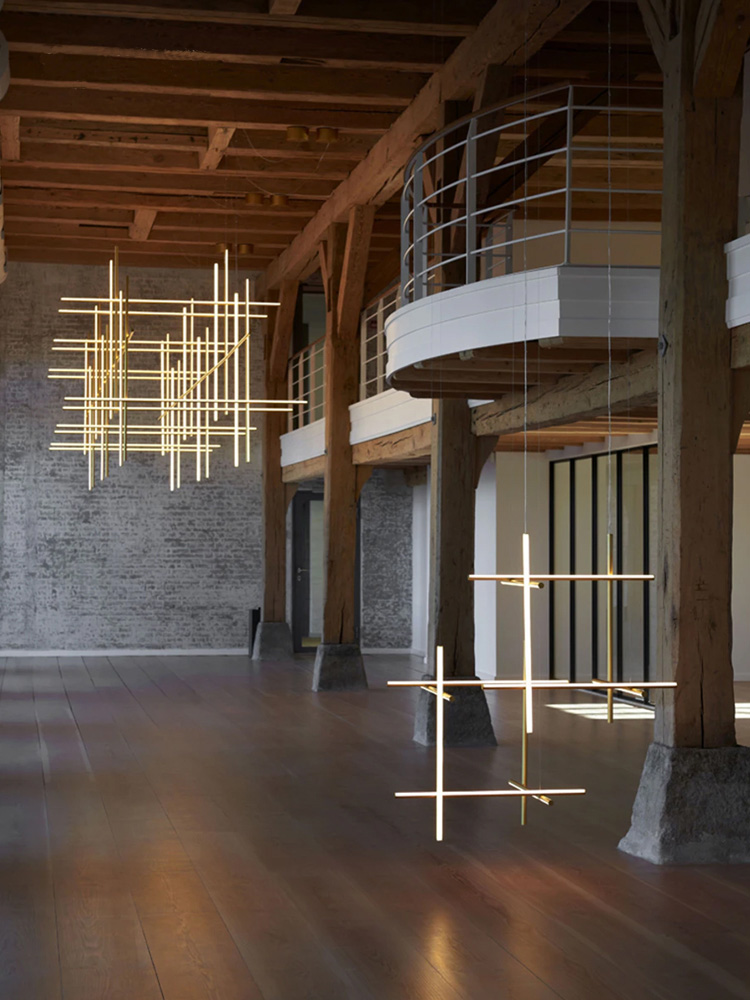 Minimalist Designer Chandelier with Creative Lines - Image 4